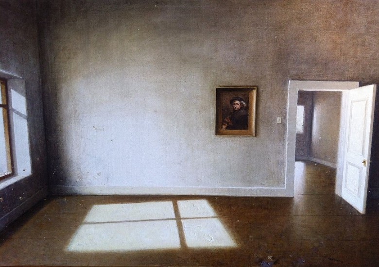 HAROLD VOIGT, INTERIOR WITH REMBRANDT
OIL  ON CANVAS