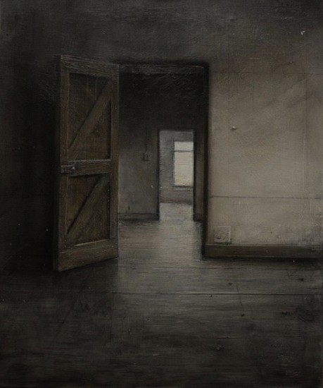 HAROLD VOIGT, DOORWAYS-10/19
2019, CHARCOAL AND MIXED MEDIA ON CANVAS
