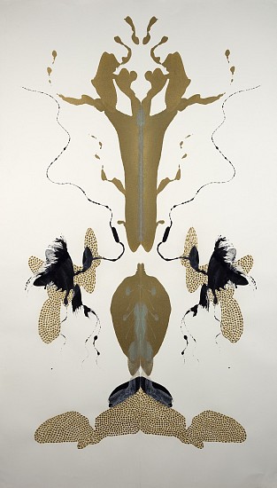 BRONWYN LACE, SYMMETRY RELIQUARY I
2019, INK AND GOLD LEAF ON COTTON PAPER