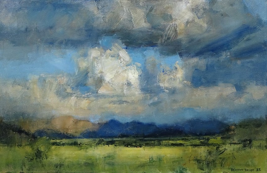 WALTER VOIGT, SHADOWS ON THE THORNVELD PLAINS, TSWALU
OIL  ON CANVAS