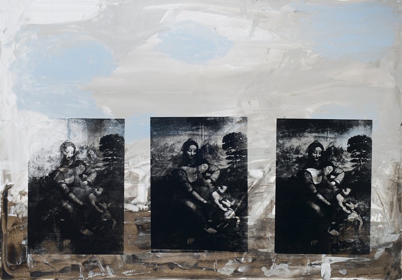 BEEZY BAILEY, WOMEN & CHILDREN OF THE SAND & SKY
SILKSCREEN AND OIL ON CANVAS