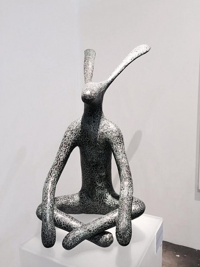 GUY PIERRE DU TOIT, HARE IN BUTTERFLY POSE
BRONZE