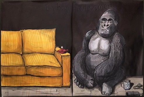 COLBERT MASHILE, BIG BOY
2016, CHARCOAL, INDIAN INK AND PASTEL ON PAPER