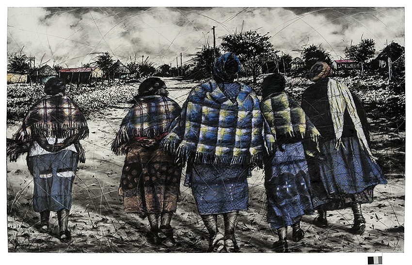 PHILLEMON HLUNGWANI, NDLELA HI KOMBA HI LAVA VA NGA RHANGA VA YI FAMBA. I (VERSION 1)
CHARCOAL ,PASTEL ON PAPER