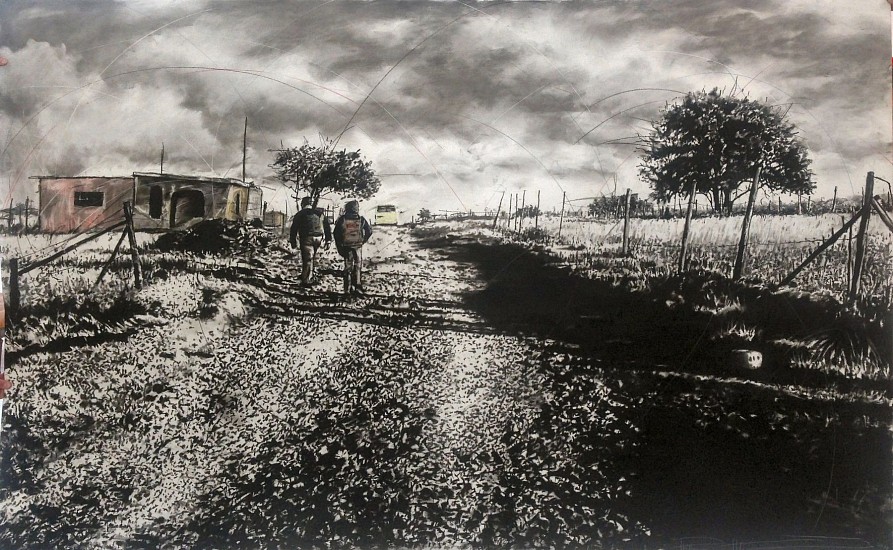 PHILLEMON HLUNGWANI, QUNU #3
CHARCOAL AND PASTEL ON PAPER