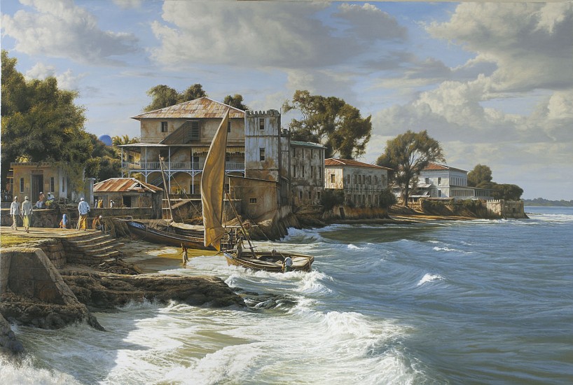 PAUL AUGUSTINUS, AFRICA HOUSE COVE
OIL ON CANVAS