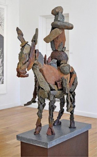 ANGUS TAYLOR, LADY ON A DONKEY, BEING
2012, CAST BRONZE AND GRANITE
