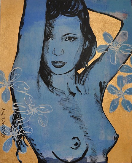 DAVID BROMLEY, LAURA (IN BLUE & GOLD)
2012, MIXED MEDIA ON CANVAS