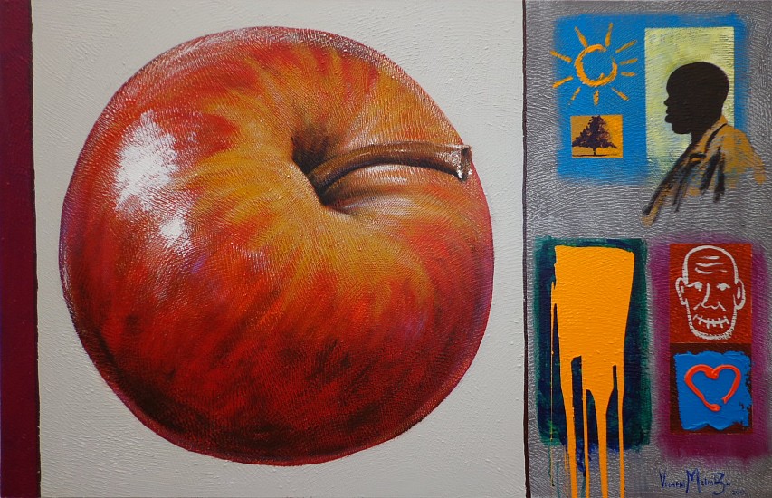 VELAPHI MZIMBA, RED APPLE ABSTRACT
OIL ON CANVAS