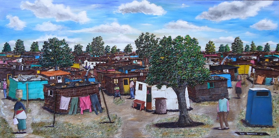 VUSI KHUMALO, SOLWAZI INFORMAL SETTLEMENT
MIXED MEDIA ON BOARD