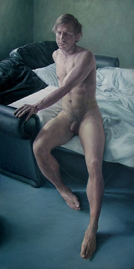 HEATHER GOURLAY-CONYNGHAM, MAN ON SLEEPER COUCH
OIL ON CANVAS