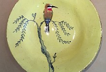 Bee eater and willow tree plates