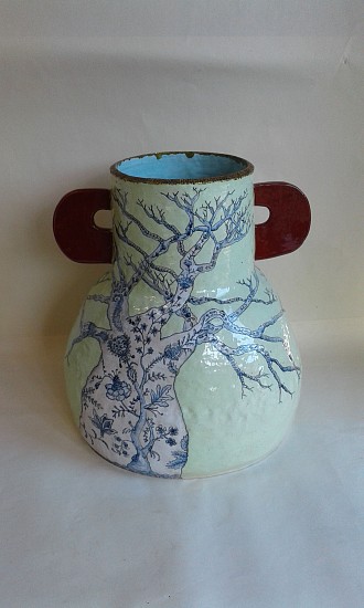 LISA RINGWOOD, BAOBAB TREES
HAND COILED VESSELS WITH INCISED (CARVED WITH A NEEDLE) DECORATION, PAINTED WITH SLIP AND DECORATED WITH UNDERGLAZES AND OXIDES