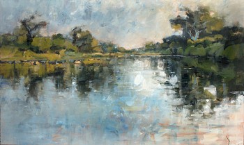 Shingwidzi River Causeway 110cm x 182cm Oil on Canvas copy