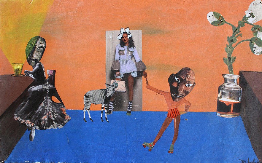 TERESA KUTALA FIRMINO, THE COLONIES SHARED II
ACRYLIC AND COLLAGE ON CANVAS