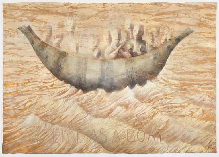 DEBORAH BELL, LIFE AS A BOAT
2019, Mixed media on Korean handmade paper