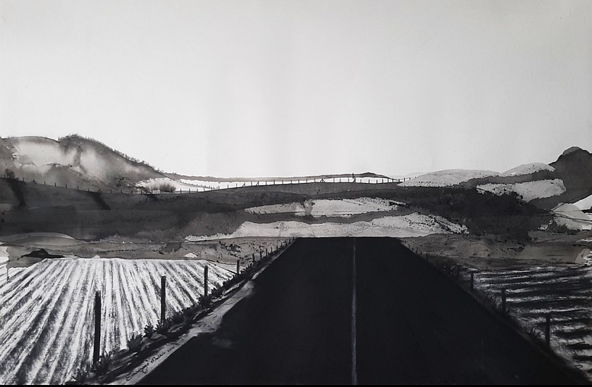 SETLAMORAGO MASHILO, Mafelong a maleba, Precise places
2020, CHARCOAL AND INK ON FABRIANO