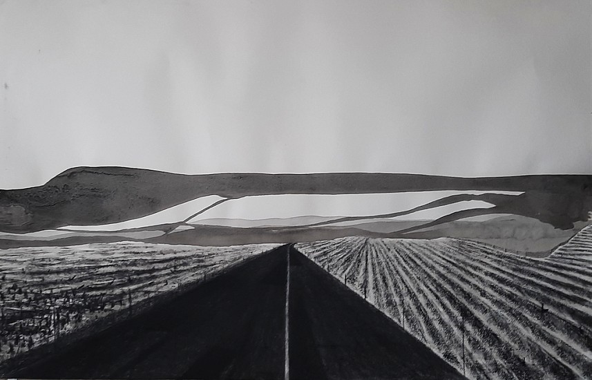 SETLAMORAGO MASHILO, Kgole le tŝwelopele, Afar and progress
2020, CHARCOAL AND INK ON FABRIANO