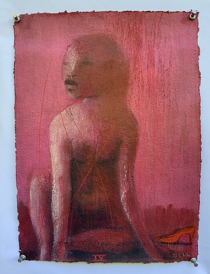 DEBORAH BELL, PINK SUITE 1: IN MEMORY OF ROBERT, THE COLOUR OF LONGING IV
2020, CHARCOAL, PASTEL AND OIL PAINT ON HANDMADE PAPER