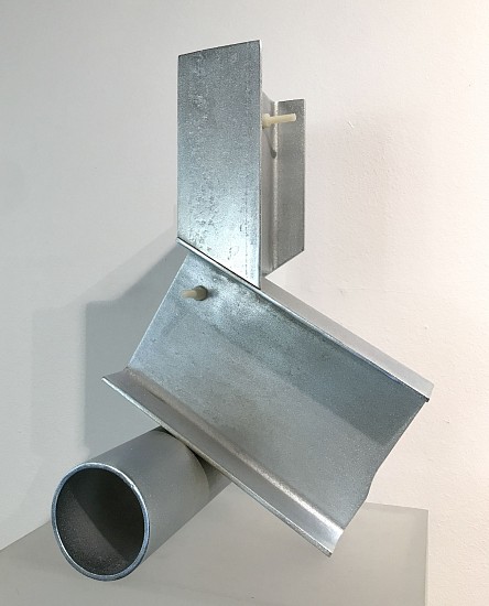 MICHAEL MACGARRY, INNER-DIRECTED
2021, SILVER-PLATED MILD STEEL, ACYLIC DECALS