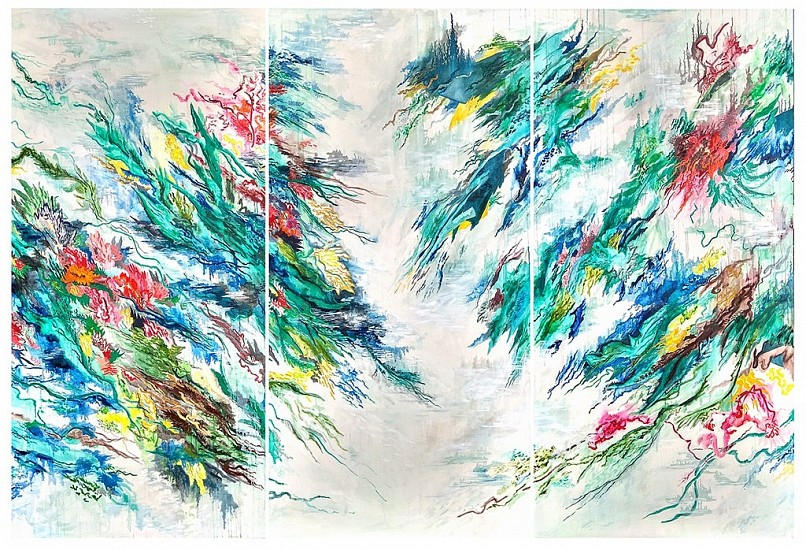 JUSTIN SOUTHEY, EMPYREAN (TIRPTYCH)
2018, OIL ON CANVAS