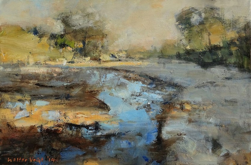 WALTER VOIGT, RIVER BED WITH ELEPHANT TRACKS 2, SOUTHERN KRUGER
OIL ON CANVAS