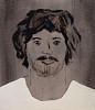 RESIZED Brett Charles Seiler, Portrait 27, 2022, Bitumen and Roof Paint on Canvas, 46 x 40cm