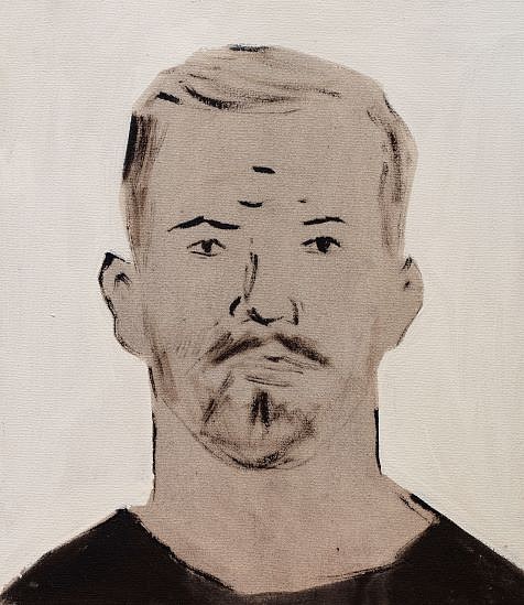 BRETT CHARLES SEILER, PORTRAIT 30
2022, BITUMEN, ROOF PAINT ON CANVAS