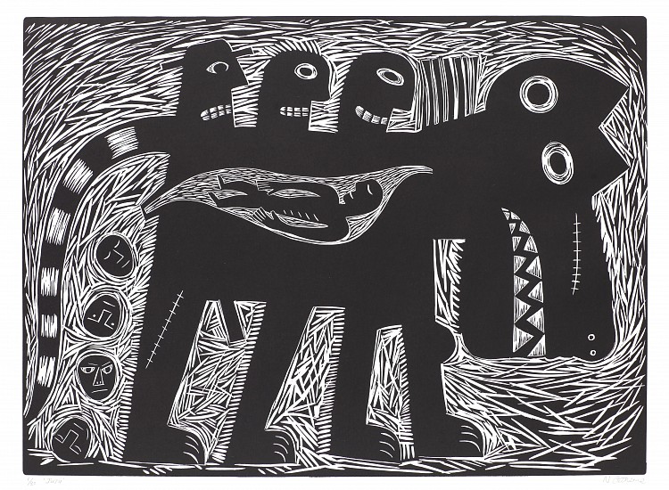 NORMAN CATHERINE, JUJU
LINOCUT