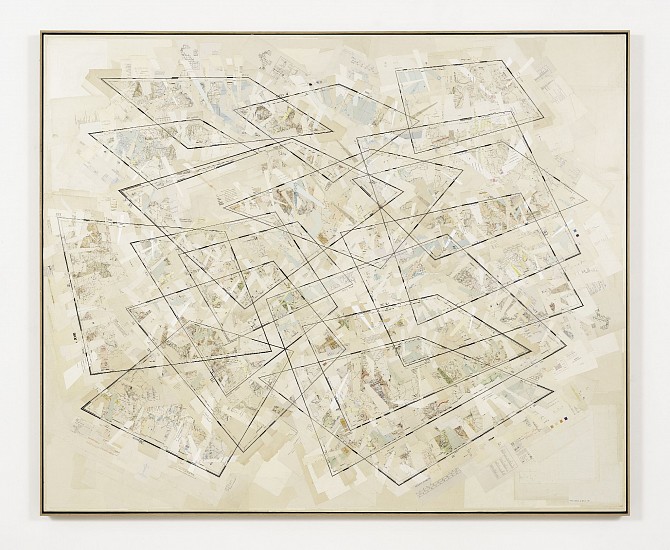 GERHARD MARX, RAFT CARTOGRAPHY
RECONFIGURED MAP FRAGMENTS ON CANVAS