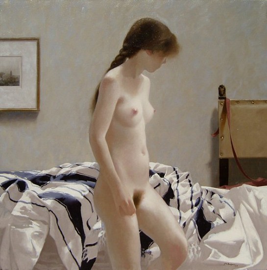 NEIL RODGER, NUDE WITH A BRAID
OIL ON CANVAS