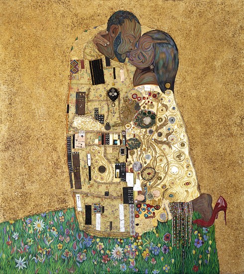 AYANDA MABULU, THE KISS
OIL AND MIXED MEDIA ON CANVAS
