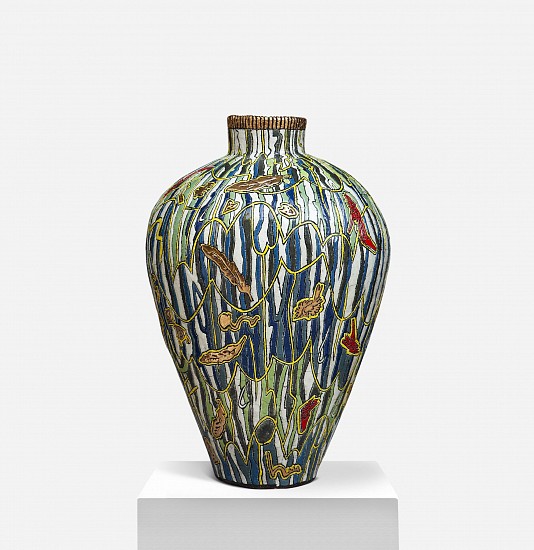 LUCINDA MUDGE, WATERFALL MEDIUM
CERAMIC WITH GOLD LUSTRE