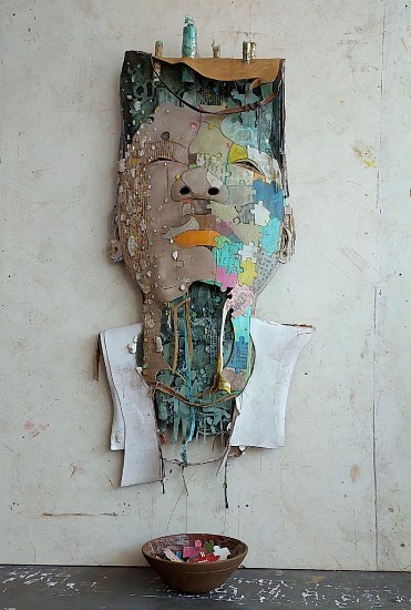 THONTON KABEYA, THE PUZZLE SERIES IV
WALNUT POWDER AND NEWSPAPER INK TRANSFER ON SCULPTING CANVAS
