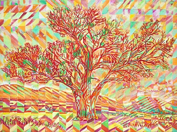 11 shepards tree at verwater meadow 88 x 119 oil on canvas 2024