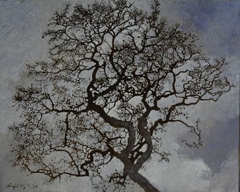 15. kiaat. oil on canvas 40 x 60 cm r70