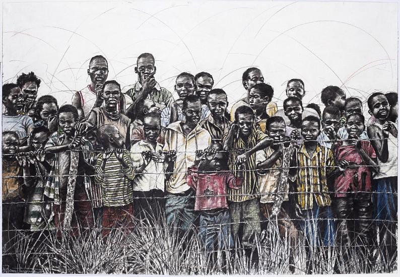 PHILLEMON HLUNGWANI, VARHANGERI VA HINA VA MUNDZUKU (OUR FUTURE LEADERS)
2024, CHARCOAL AND PASTEL ON PAPER