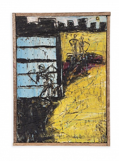 BOYTCHIE, UNTITLED (BANG GAT)
2025, OIL, ENAMEL AND BITUMEN ON WOOD