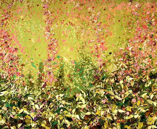 ARABELLA CACCIA, VIRGILIA IN SPRING
2025, EMBROIDERY AND APPLIQUÉ ON HAND PAINTED SILK