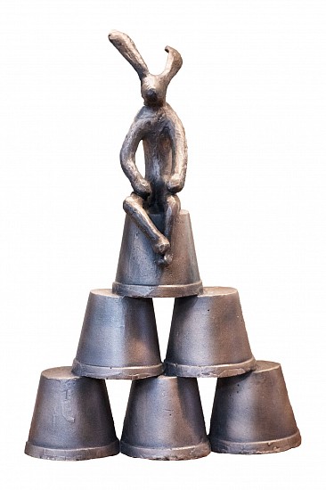 GUY PIERRE DU TOIT, HARE ON FLOWER POT 2 (SMALL), EDITION 1/1
2025, BRONZE