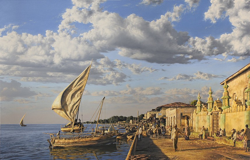 PAUL AUGUSTINUS, EARLY MORNING HIGH TIDE, LAMU
2018, OIL ON CANVAS