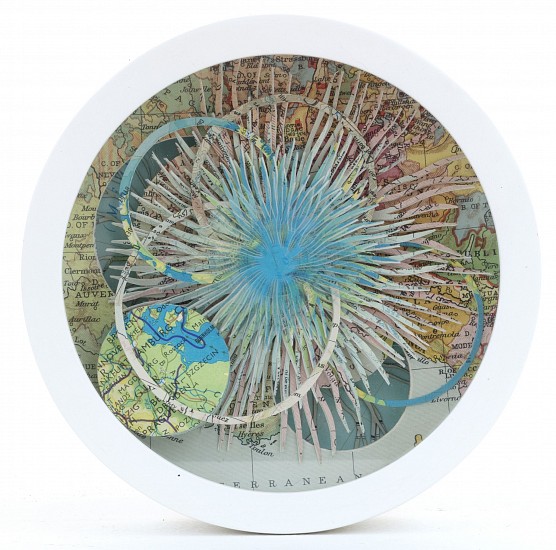 BARBARA WILDENBOER, THE VORTEX HYPOTHOSIS VIII
2020, HAND-CUT PAPER SCULPTURE WITH CLOCK MECHANISM