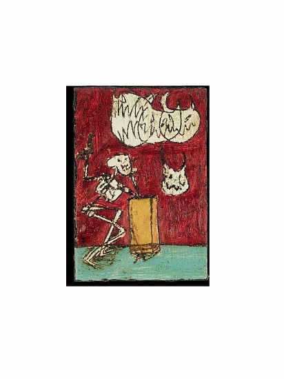 BOYTCHIE, CHATS WITH LUCY
2026, ACRYLIC, OIL, ENAMEL AND BITUMEN ON WOOD