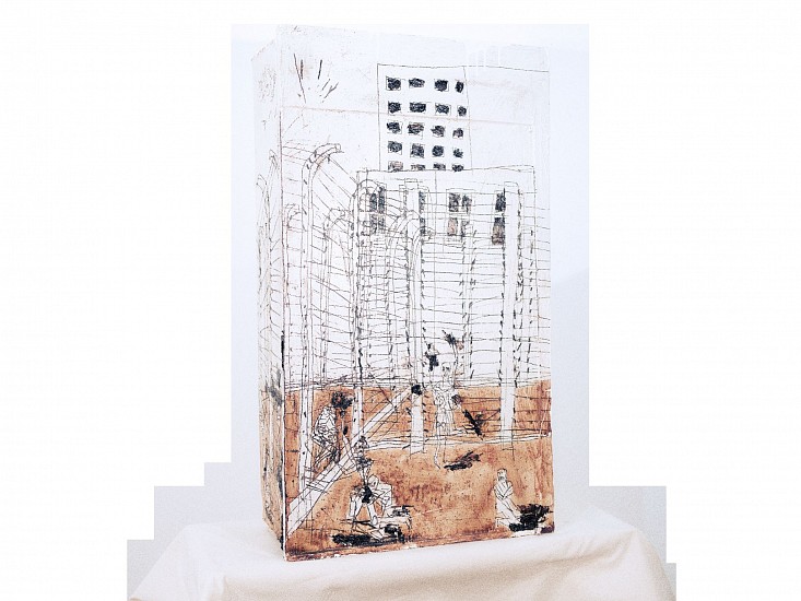 BOYTCHIE, DETENTION FACILITY
2026, ACRYLIC, ENAMEL, OIL AND BITUMEN ON WOOD