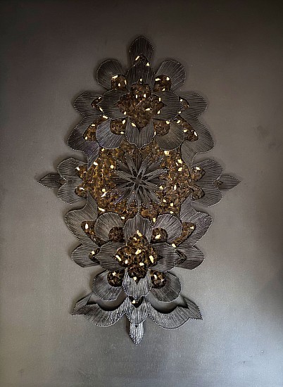WARREN MAROON, VUSA UTHANDO LWAM (AWAKEN, MY LOVE)
2026, MATCHSTICKS, GLASS, SPRAY PAINT, GOLD LEAF AND BALSA WOOD
