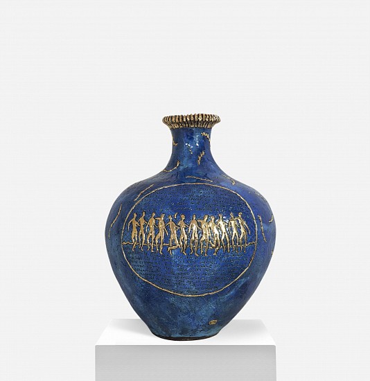 LUCINDA MUDGE, SCHOOL REUNION AND PRAYER, II
2026, CERAMIC, GOLD LUSTRE